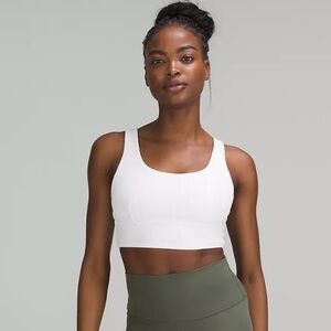 Lululemon Align Ribbed C/D Sports Bra White Ribbed Sports Bra